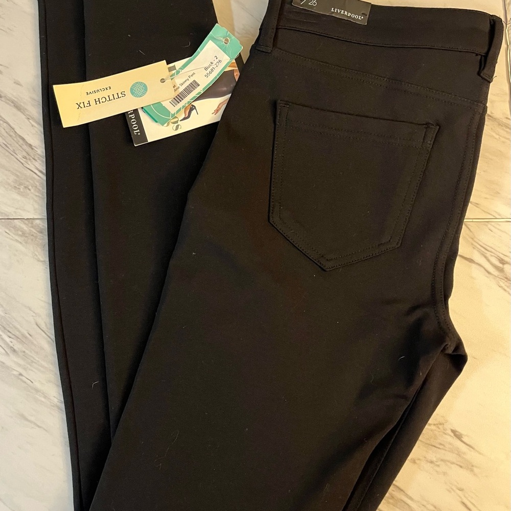 Liverpool Black Jaqueline Skinny Pants Size 2/26